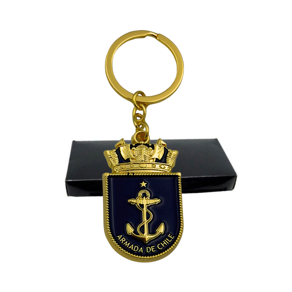 Llavero Emblema Armada de Chile + Grabado Personalizado