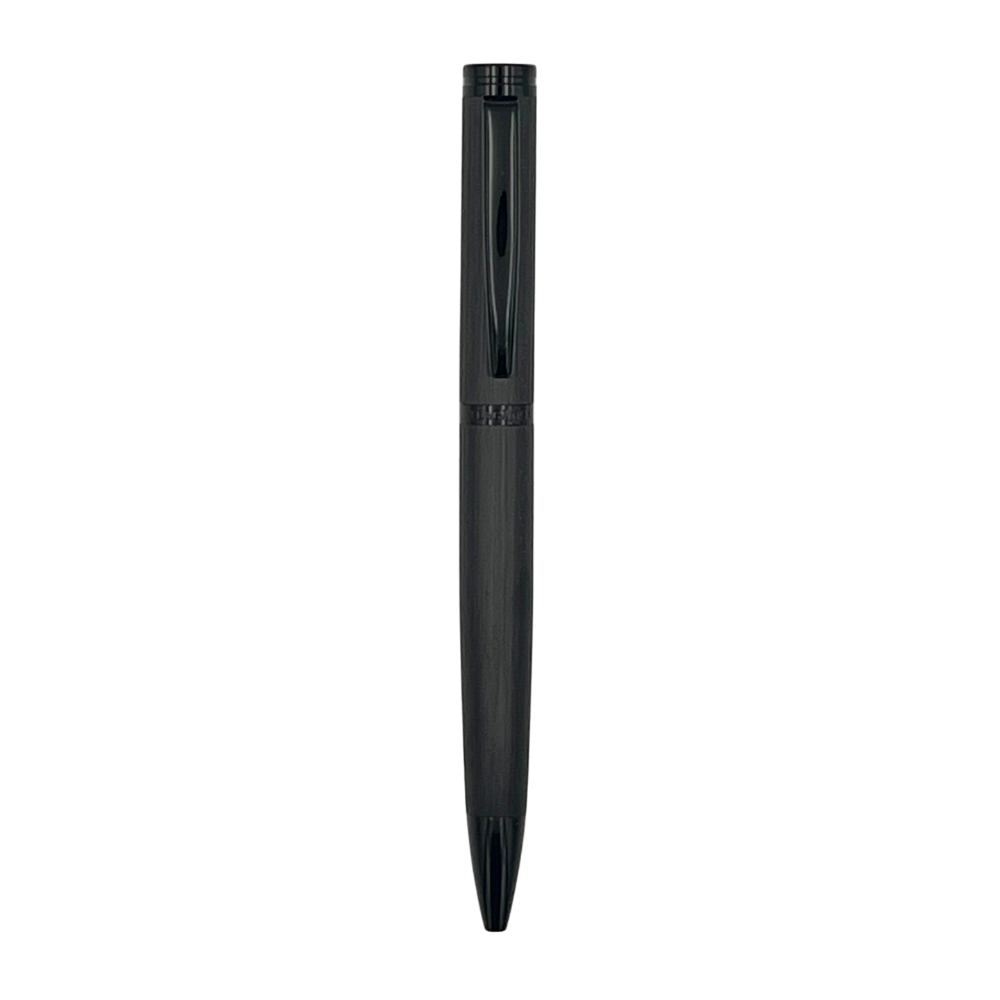 Set Regalo Agenda Eco Cuero Puntas Metálicas + Boligrafo Modelo New Allure Black + Personalizado
