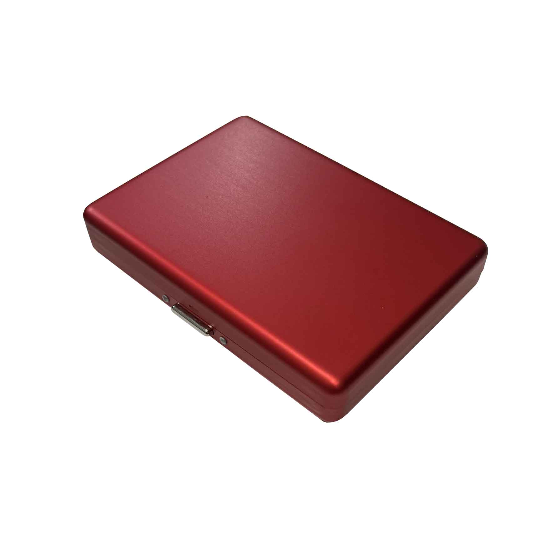 Cigarrera Metalica Rojo + Grabado Personalizado