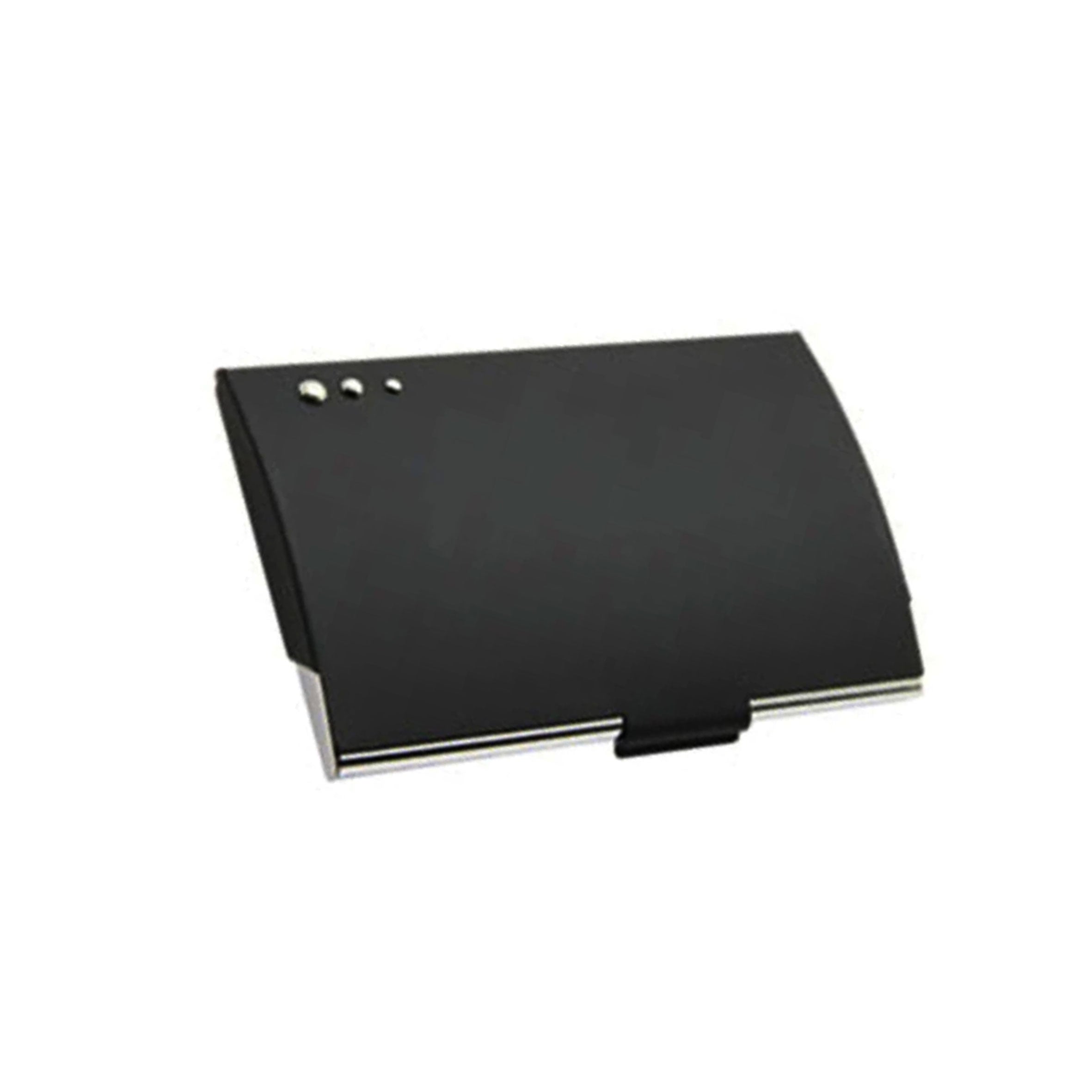 Tarjetero Metal Negro + Grabado Personalizado