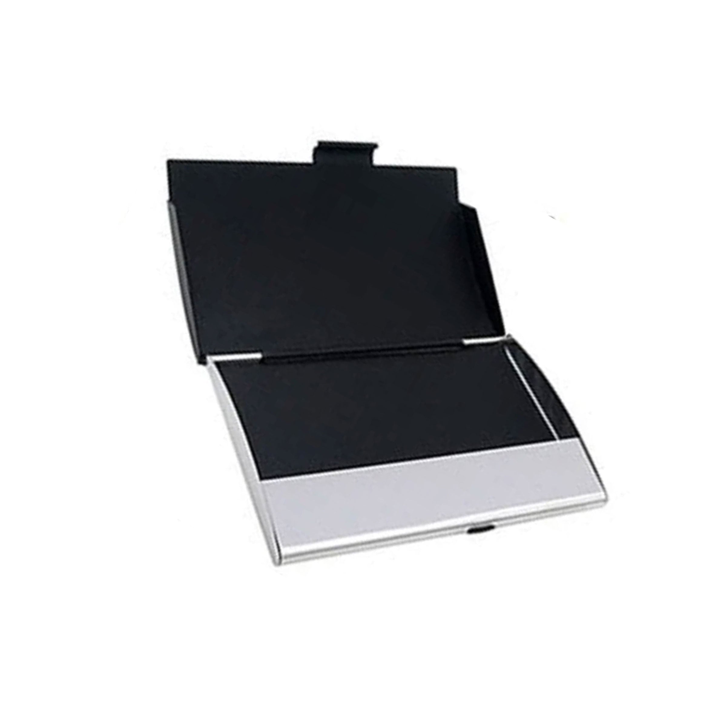 Tarjetero Metal Negro + Grabado Personalizado