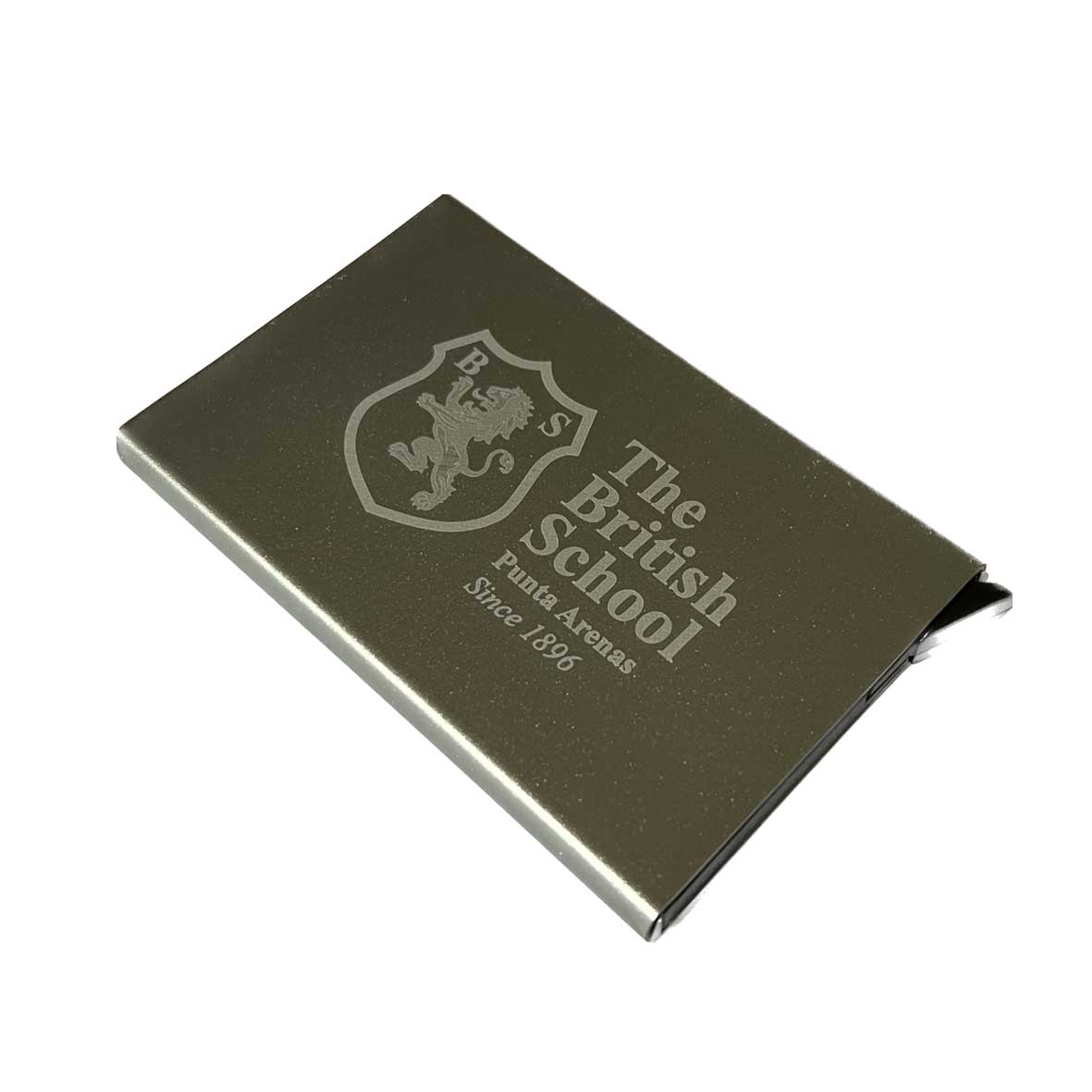 Tarjetero Anticlonacón RDIF Gris + Grabado Personalizado