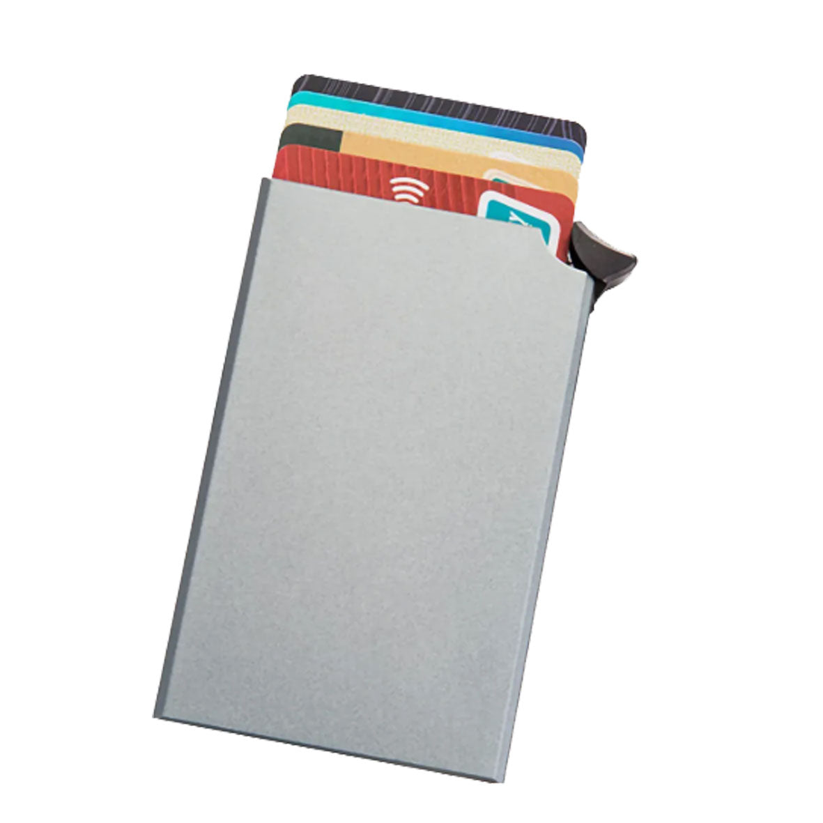 Tarjetero Anticlonacón RDIF Gris + Grabado Personalizado