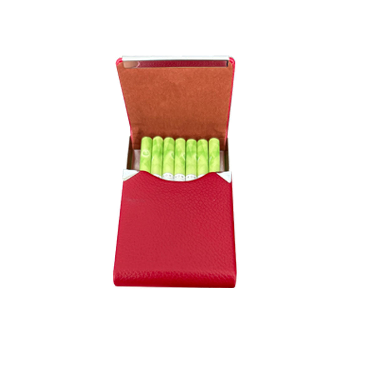 Cigarrera Eco Cuero Rojo + Grabado Personalizado
