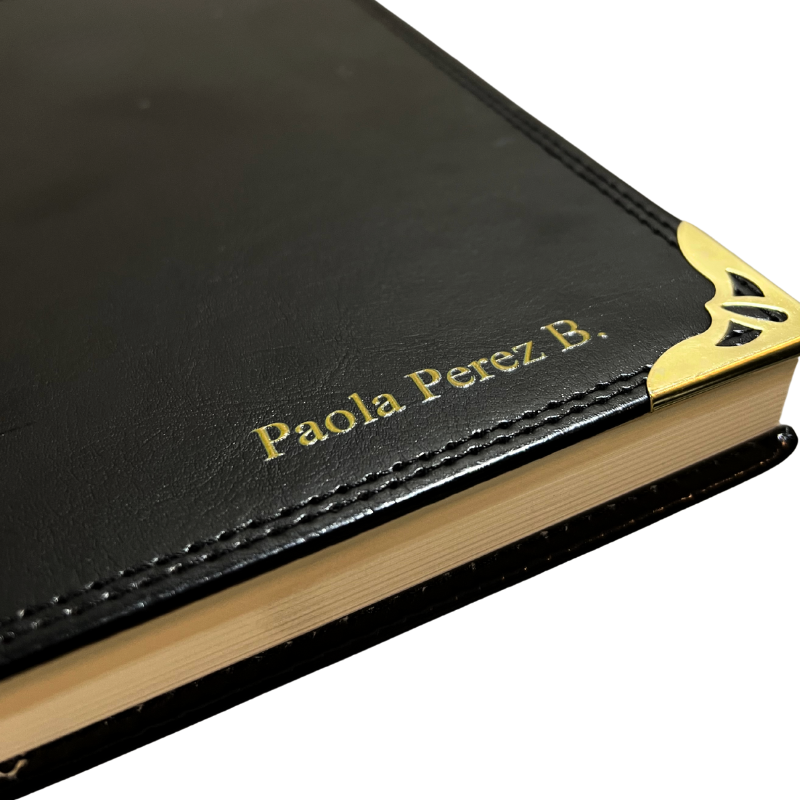 Agenda Eco Cuero Puntas Metalicas + Impresion UV