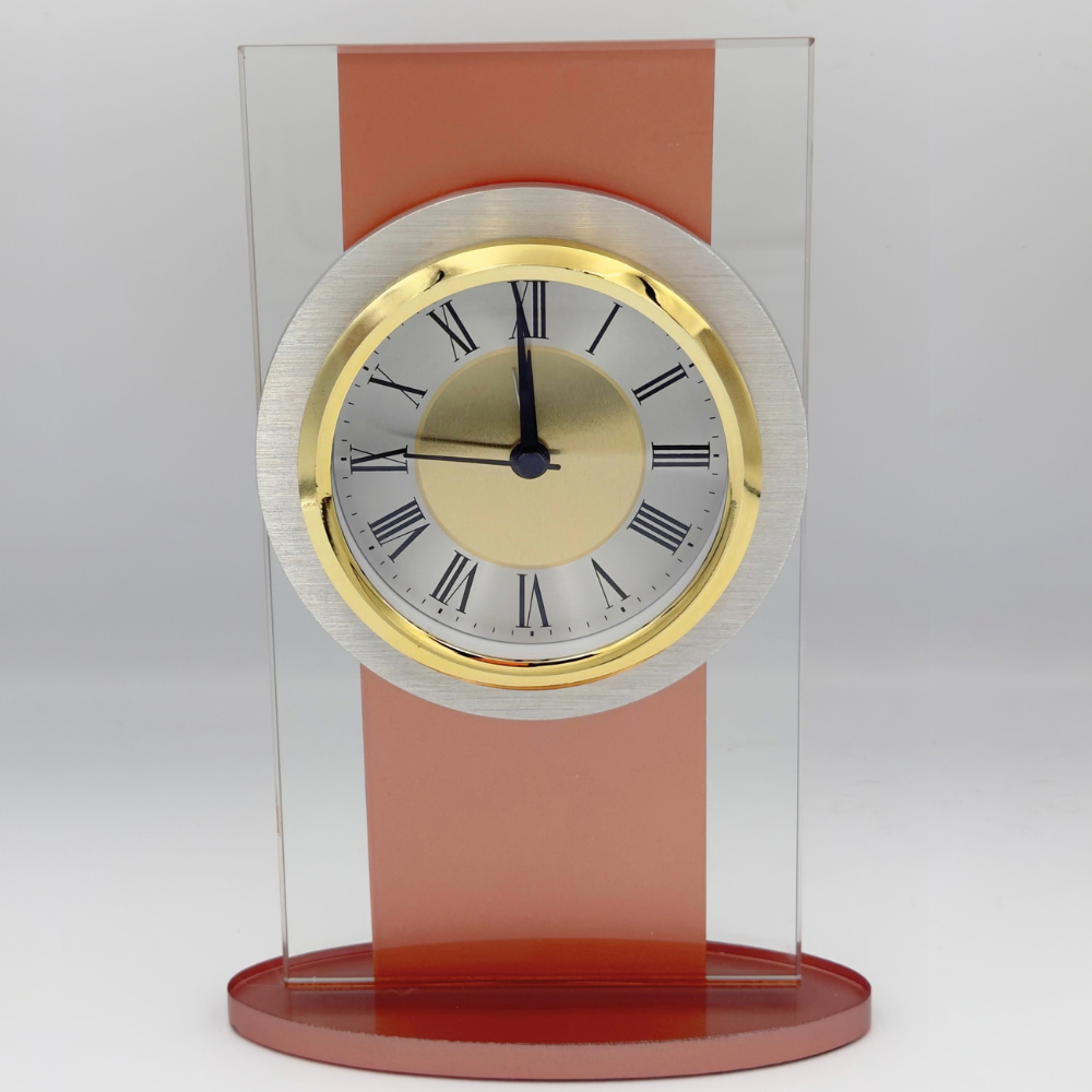 Reloj Escritorio Modelo Axis Cobre + Grabado Personalizado