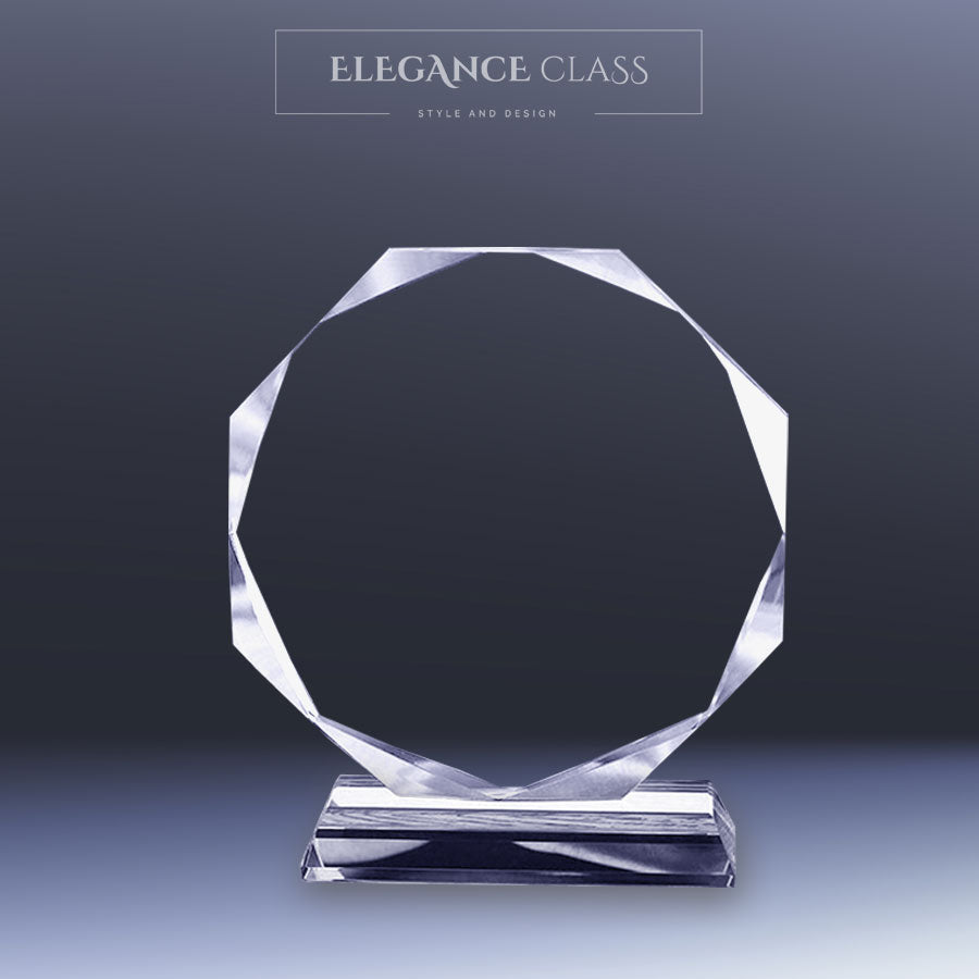 Galvano de Cristal Modelo Circles + Grabado Personalizado