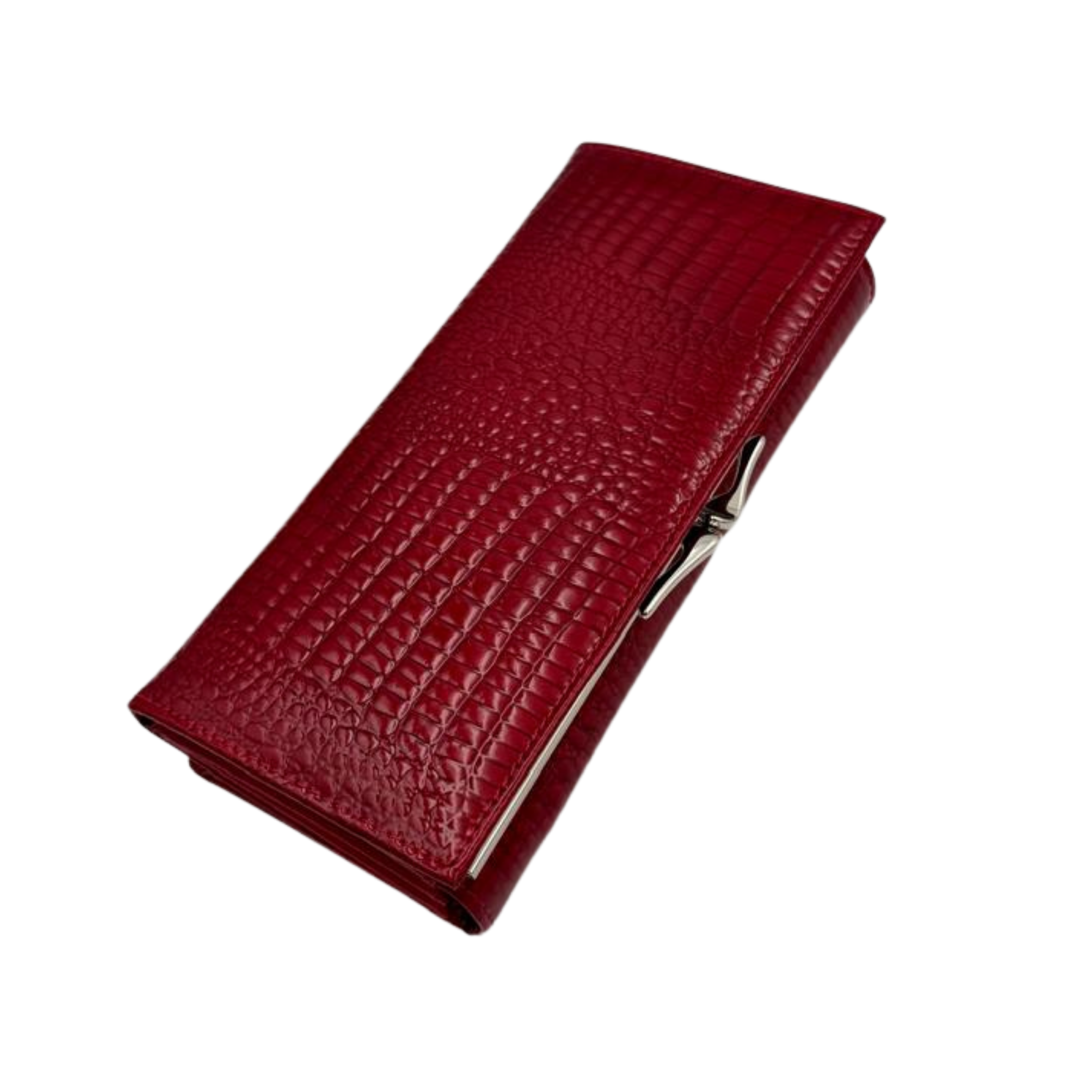 Billetera Mujer 100% Cuero Modelo Napoles Carmesí