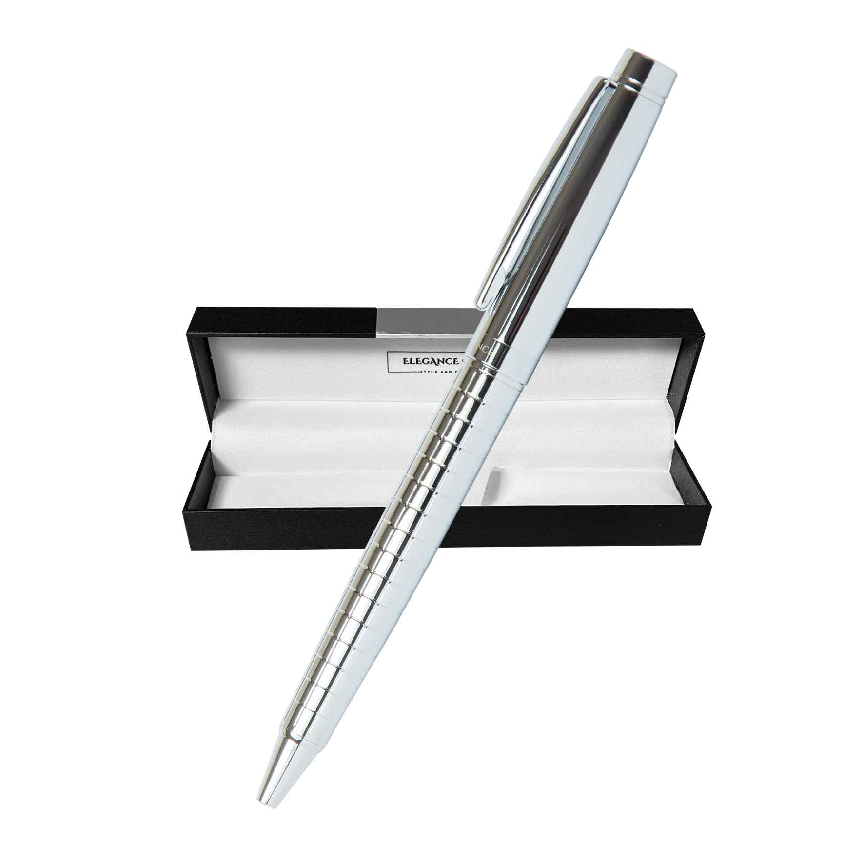 Boligrafo Modelo Evolution Chrome + Grabado Personalizado