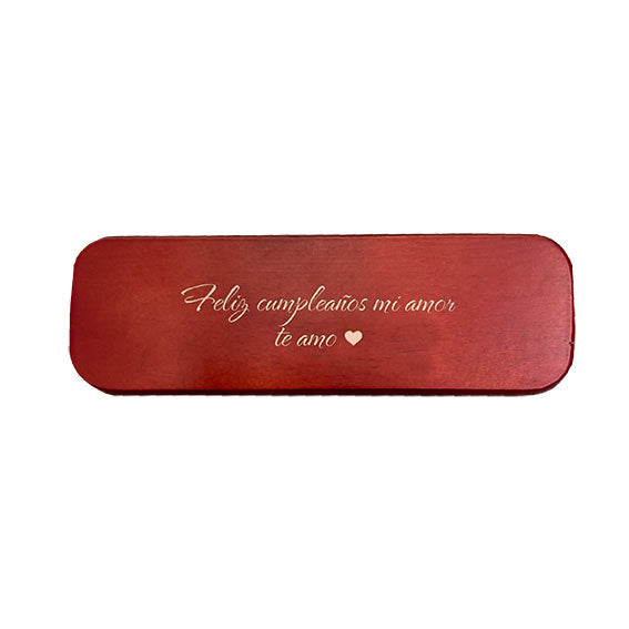Boligrafo Modelo Cobre Lapislazuli + Caja de Madera + Grabado Personalizado