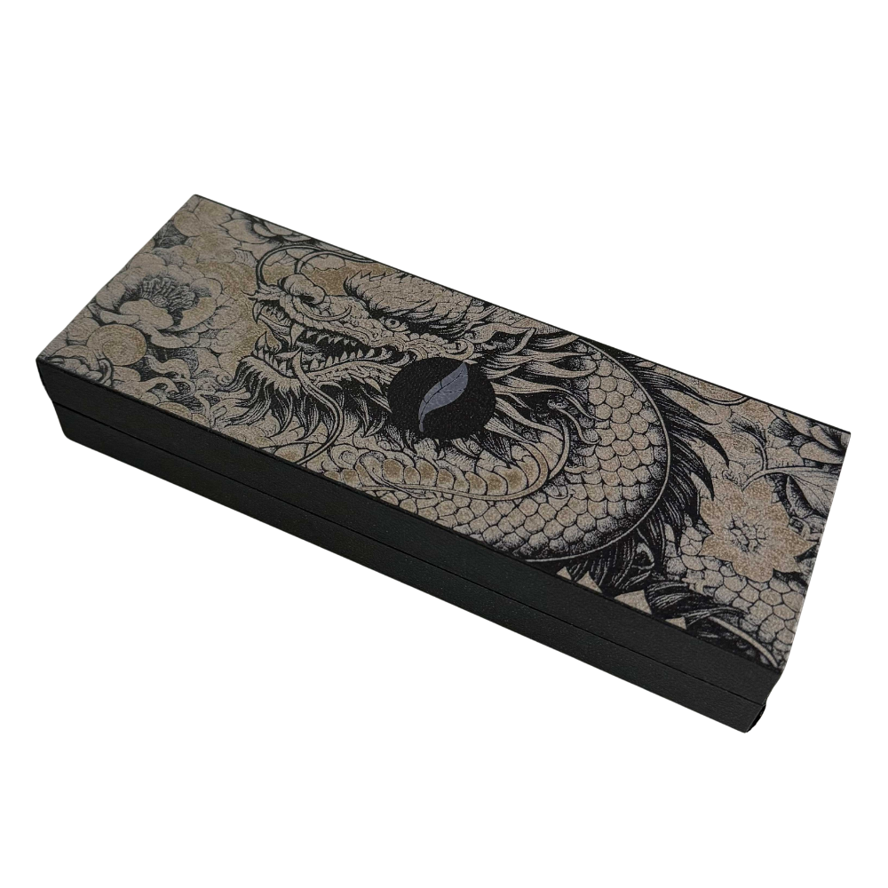 Pluma Estilográfica Modelo Dragon + Tinta en Frasco Negra