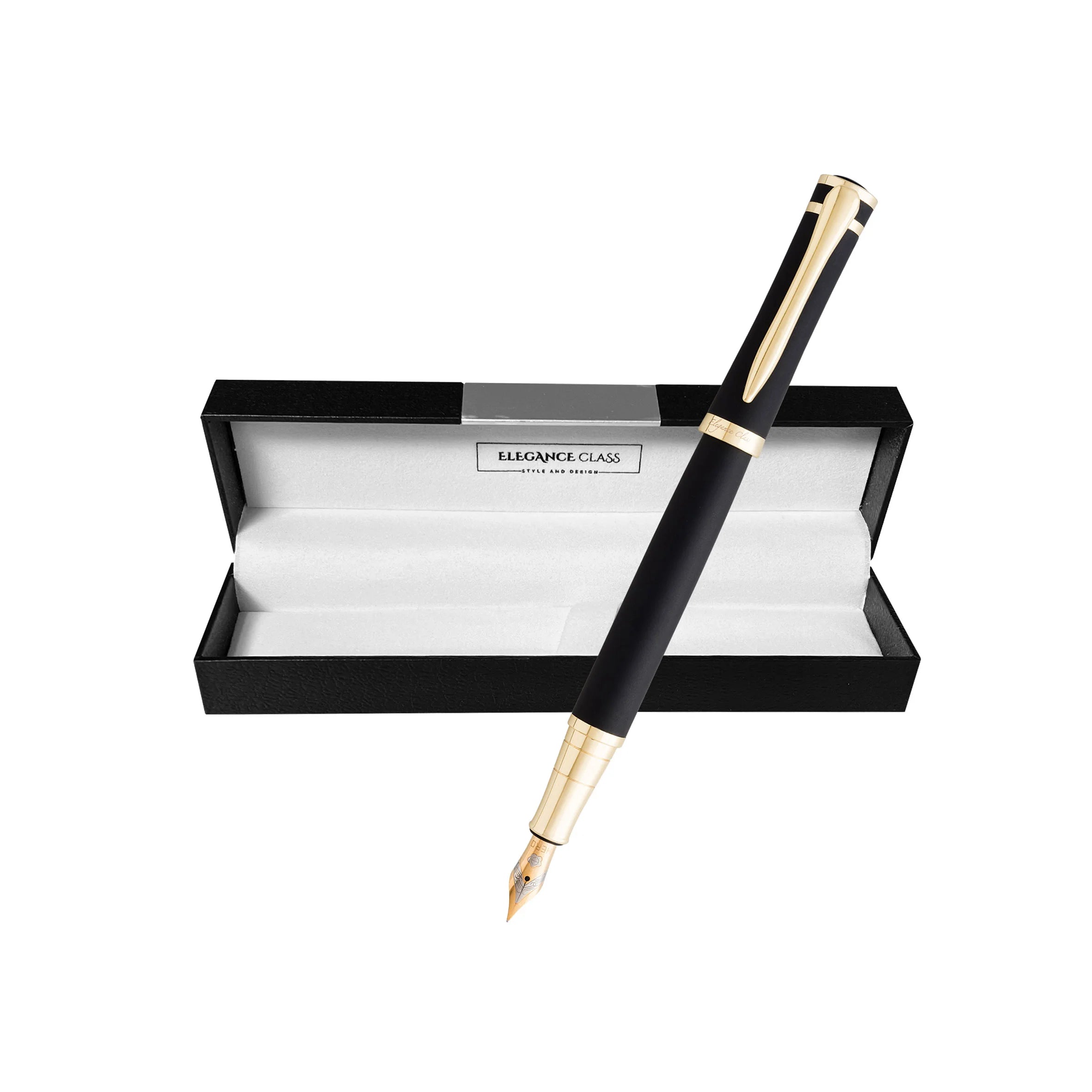 Pluma Estilográfica Modelo Prelude Black Gold + Grabado Personalizado
