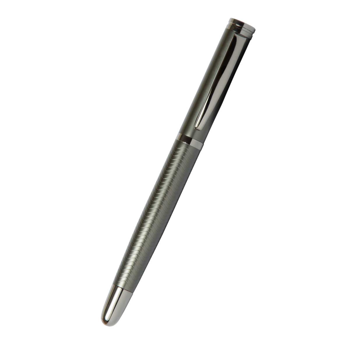 Pluma Estilográfica Modelo Accord Grey + Caja Madera + Grabado Personalizado