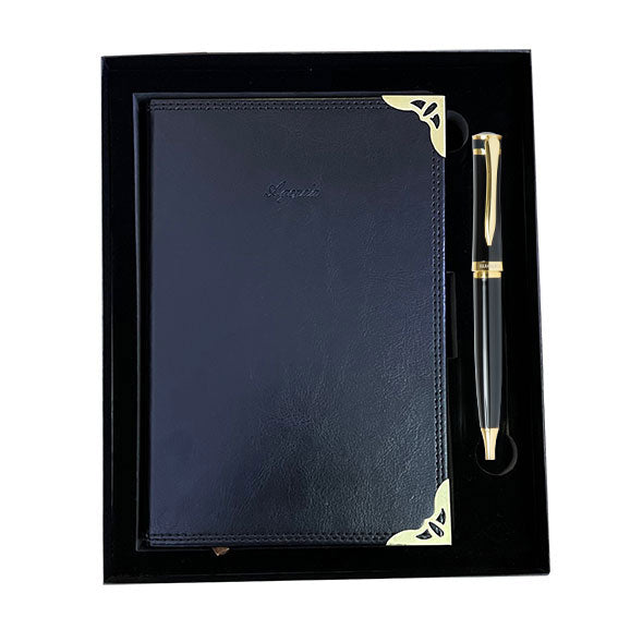 Set Agenda Eterna + Bolígrafo Modelo Prelude + Grabado Personalizado