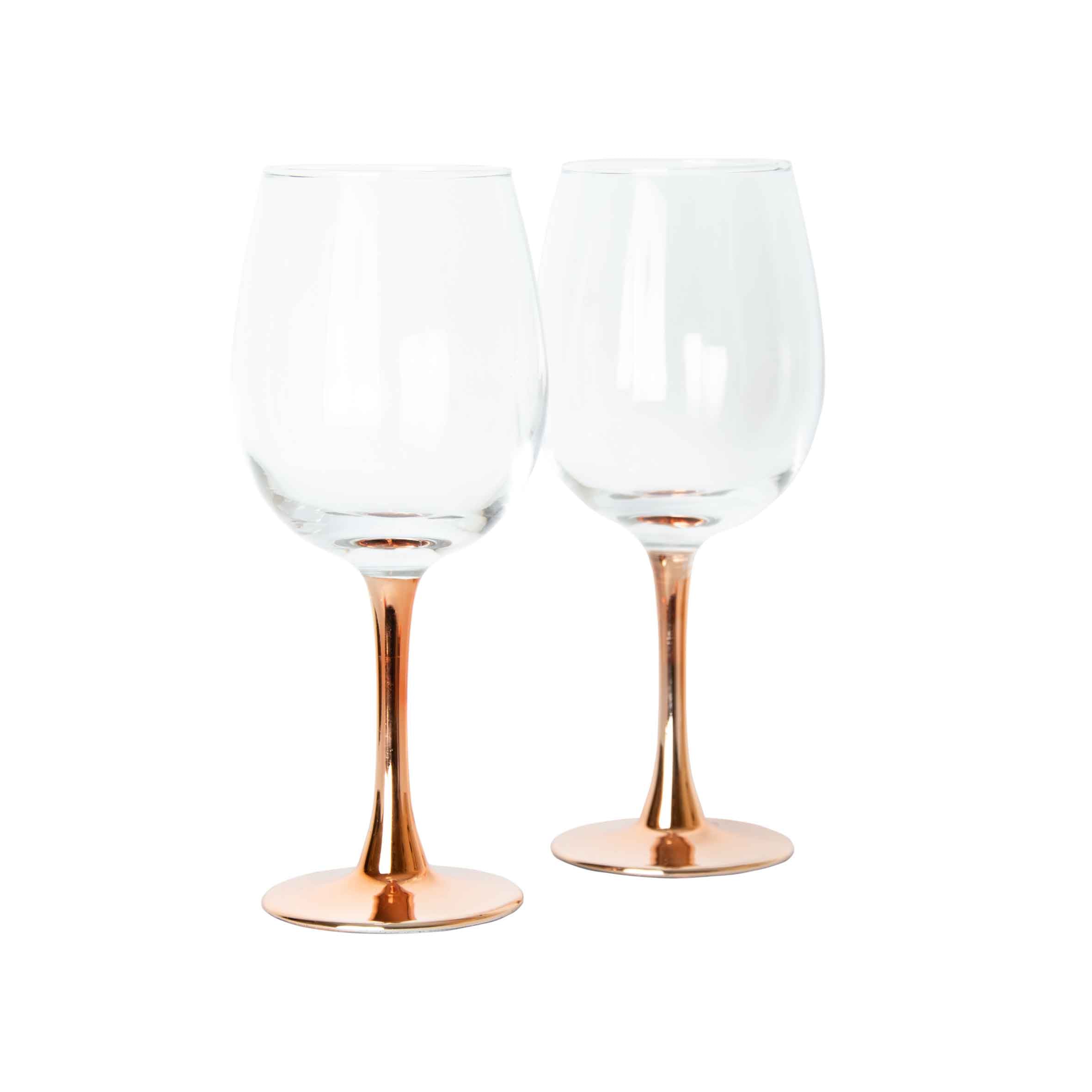 Set 2 Copas de Vino Cobre 450 ml + Grabado Personalizado