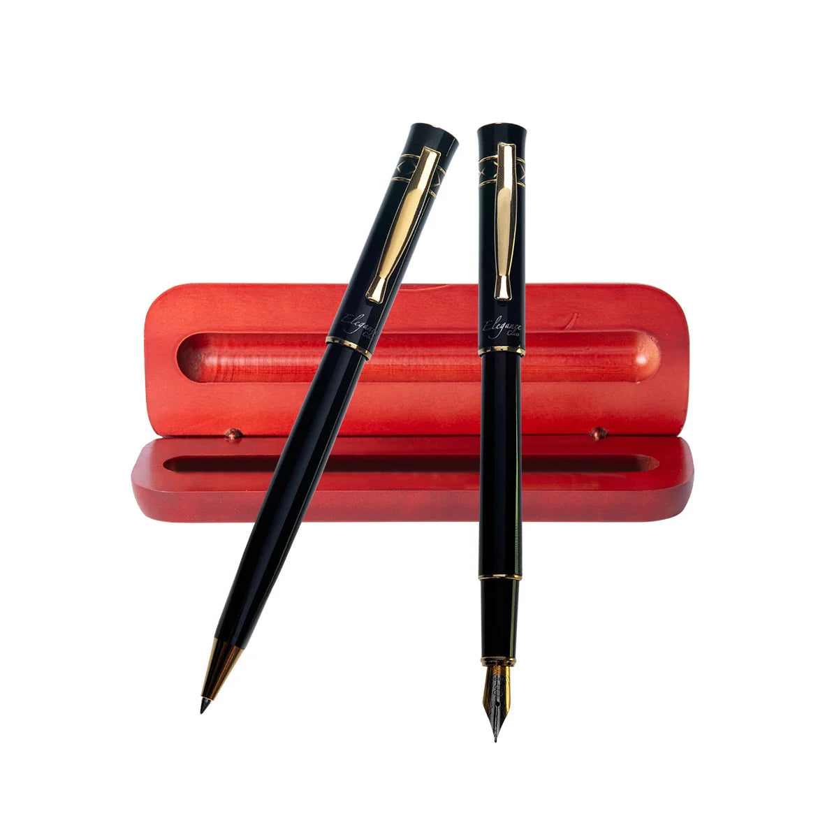 Set Boligrafo + Pluma Estilográfica Modelo Luxor+ Caja de Madera + Grabado Personalizado