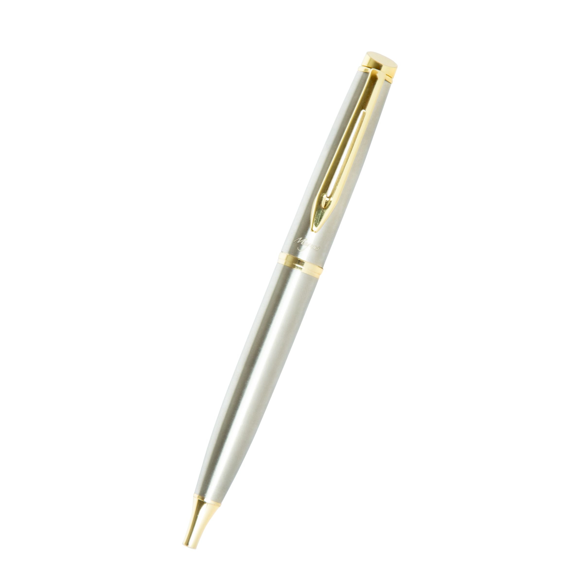 Boligrafo Magnus Modelo Luminous Steel & Golden + Grabado Personalizado