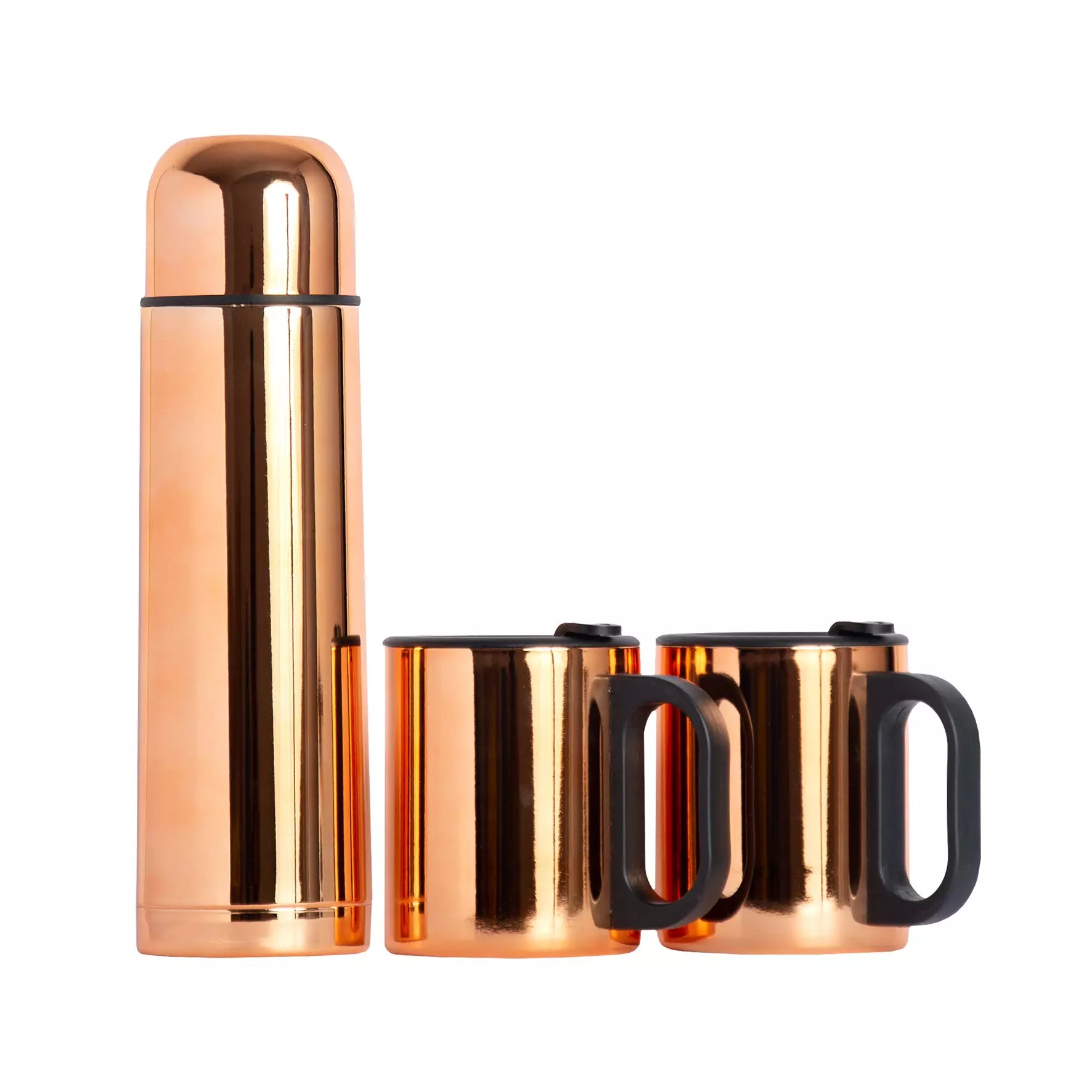 Set Termo 500 cc + 2 Mug Termicos Cobre 350 cc