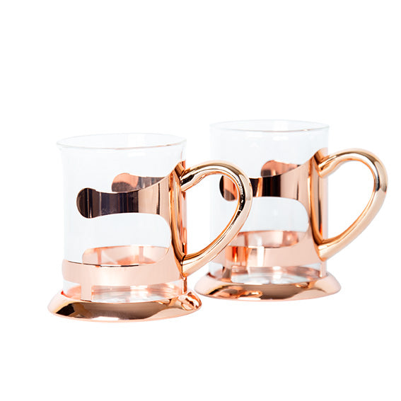 Set Cafetera Francesa Cobre + 2 Tazas