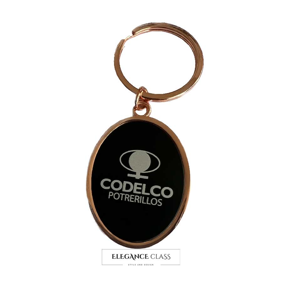 Llavero Ovalado Cobre + Grabado Personalizado