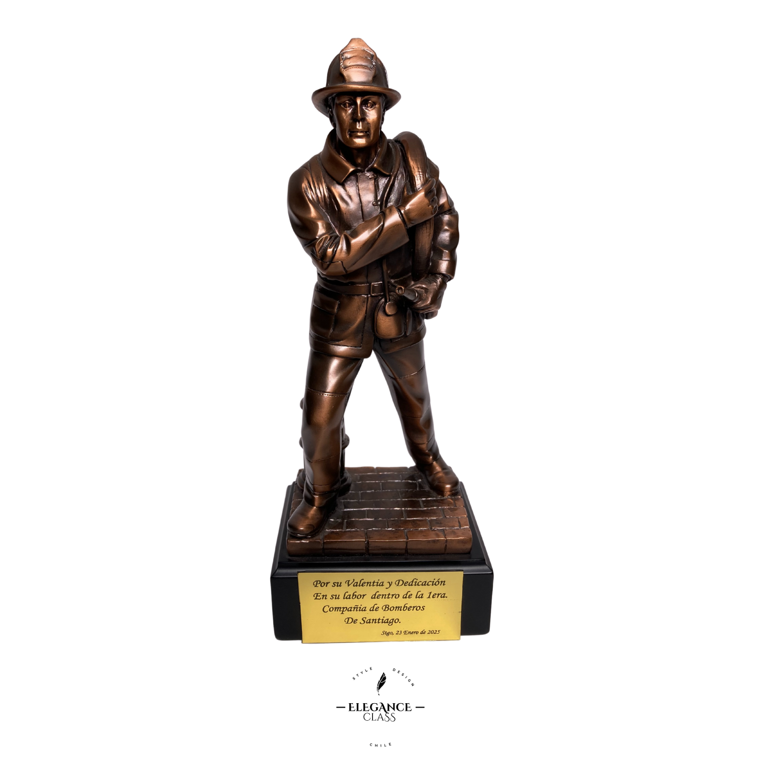 Figura Premiación Bombero + Grabado Personalizable