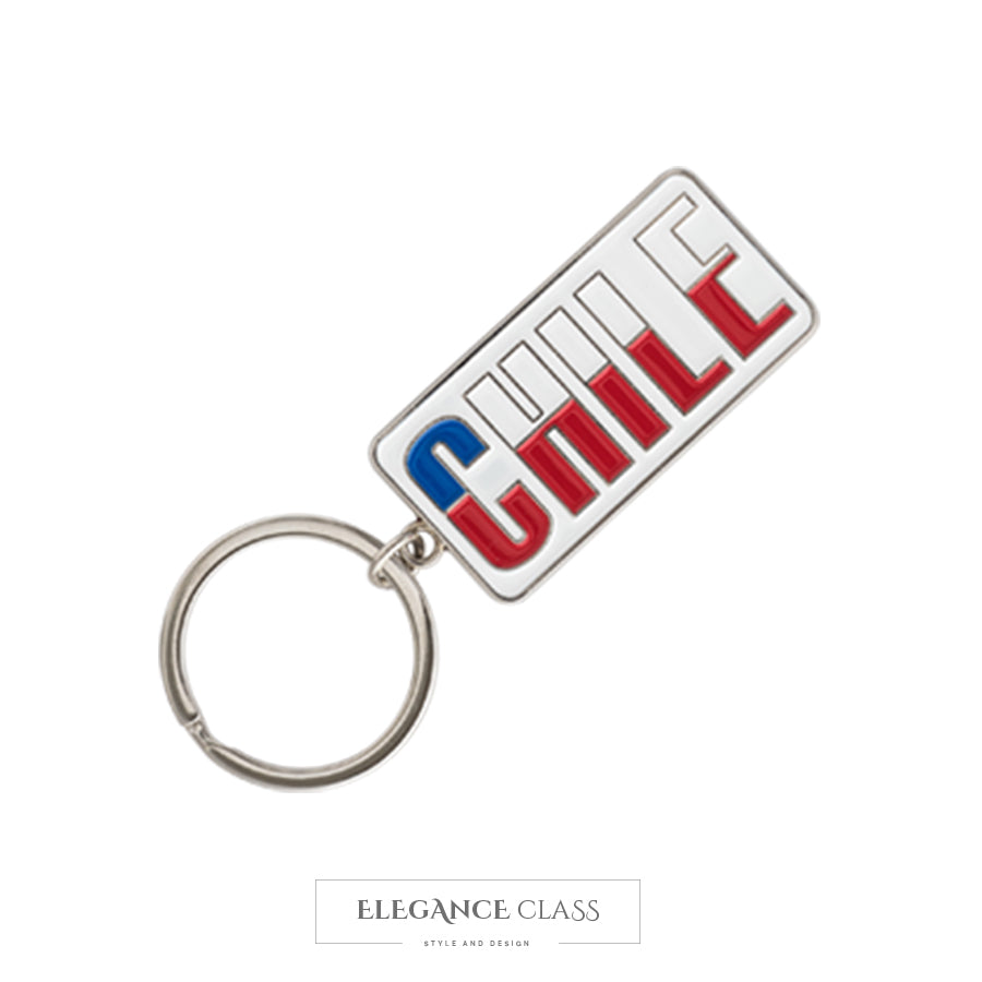 Llavero Metal Chile Plata
