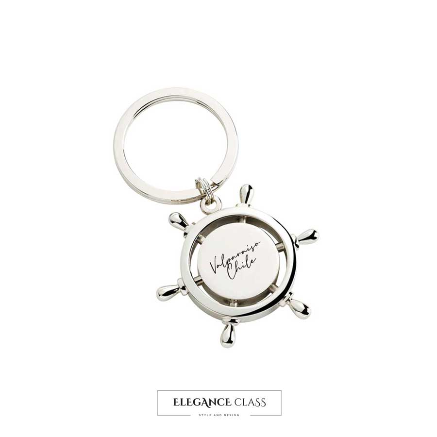 Llavero Timón + Grabado Personalizado