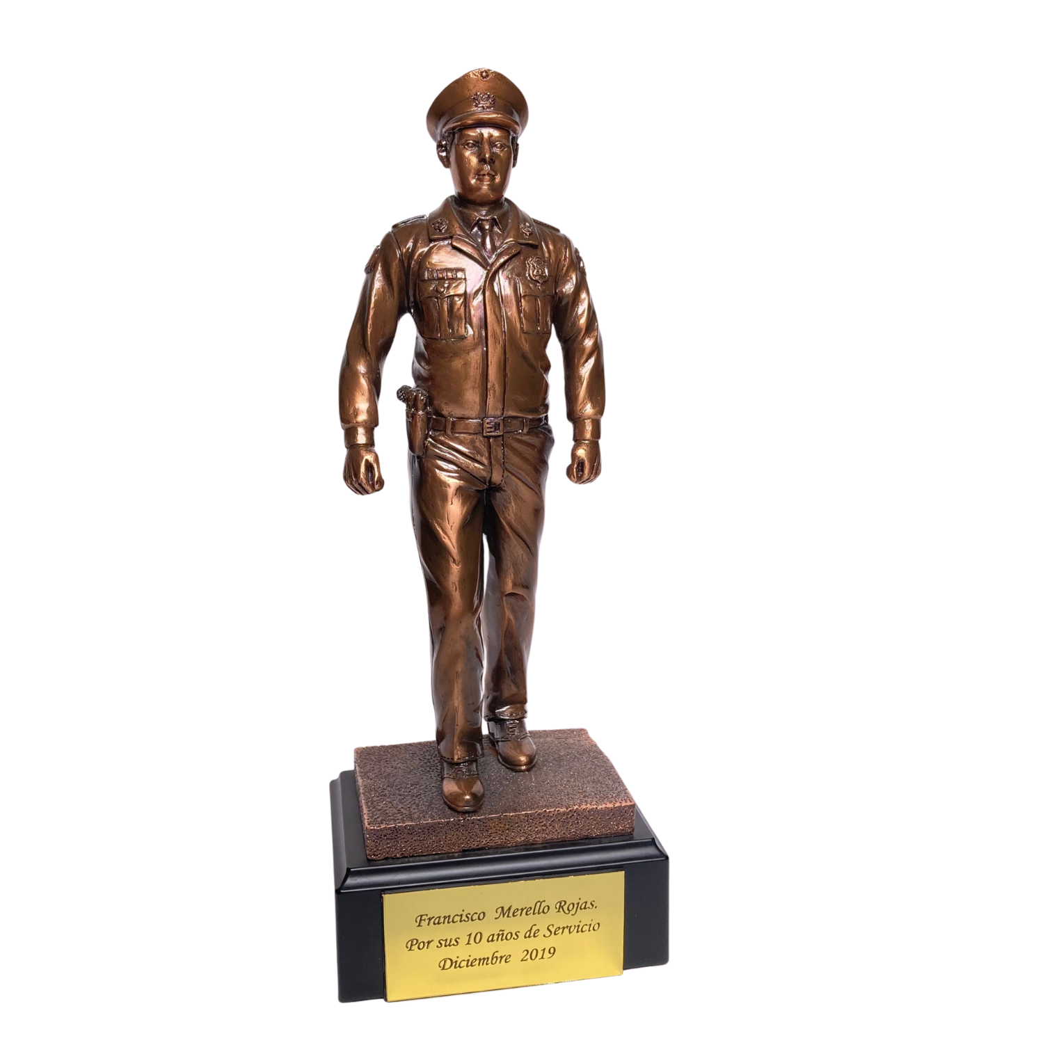 Figura Premiación Carabinero + Grabado Personalizable