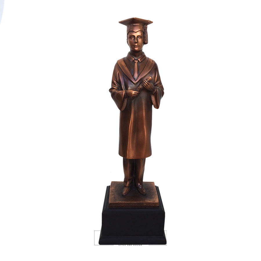 Figura Premiacion Estudiante Hombre Graduado + Grabado Personalizado