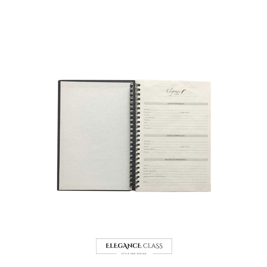 Libreta Espiral Lisa Negra