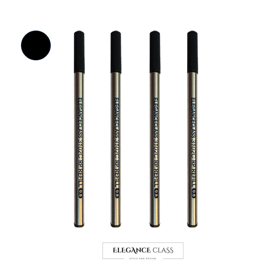 Pack 4 Repuestos Tinta Roller Negro Elegance