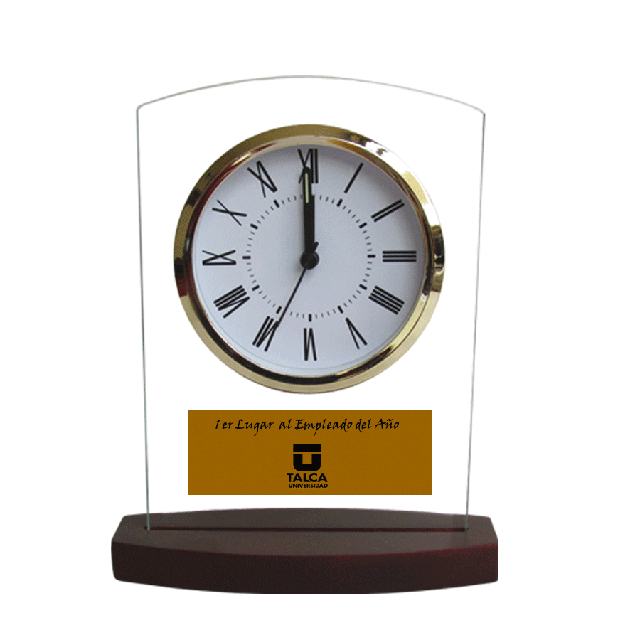 Reloj Vidrio Grabado Personalizado