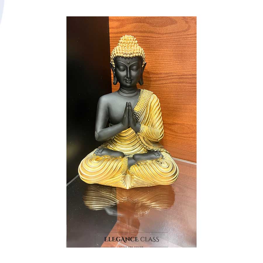 Figura Poliresina Decorativa Buda dorada