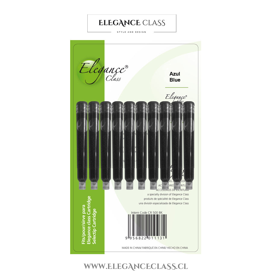 Cartuchos Pluma Fuente Azul