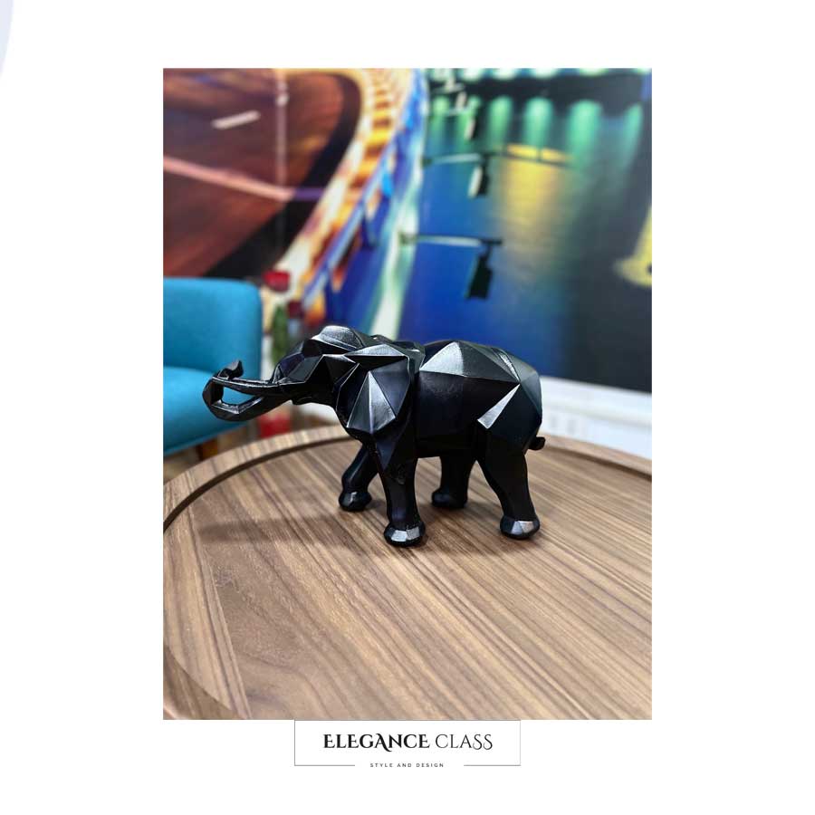 Figura Decorativa Elefante Negro