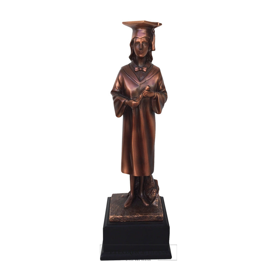 Figura Premiacion Estudiante Mujer Graduada + Grabado Personalizado