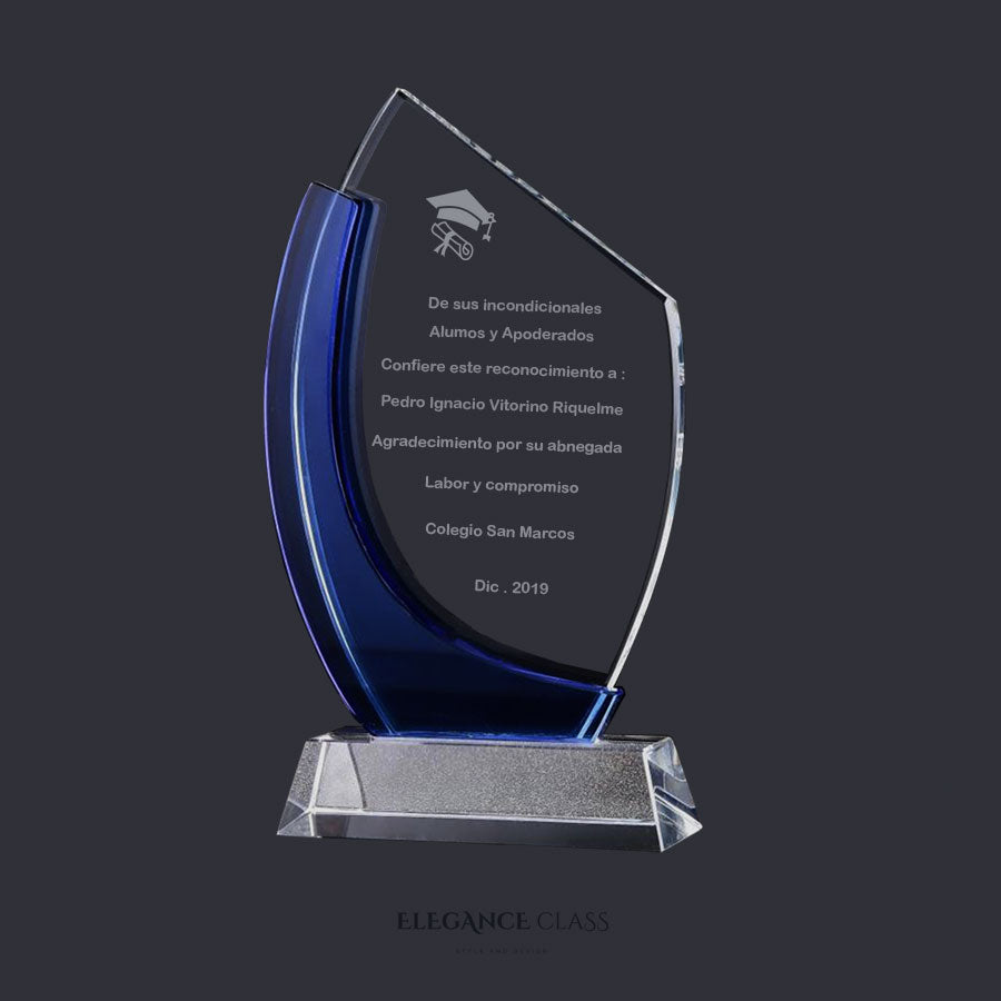 Galvano de Cristal Modelo Prime + Grabado Personalizado