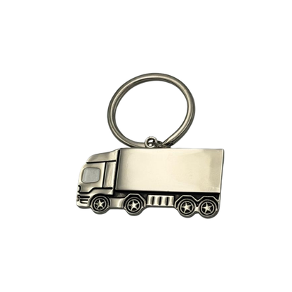 Llavero Metálico Camión Transporte + Grabado Personalizado