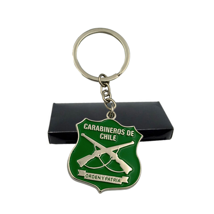 Llavero Metalico Carabineros de Chile + Grabado Personalizado