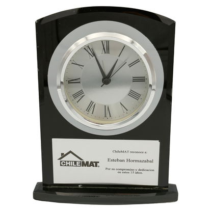 Reloj Escritorio Modelo Onyx + Grabado Personalizado