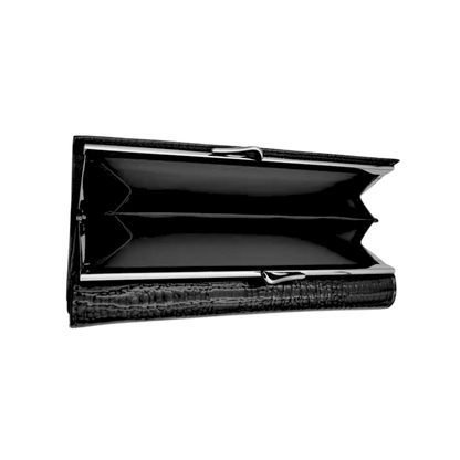 Billetera Mujer 100% Cuero Modelo Napoles Black