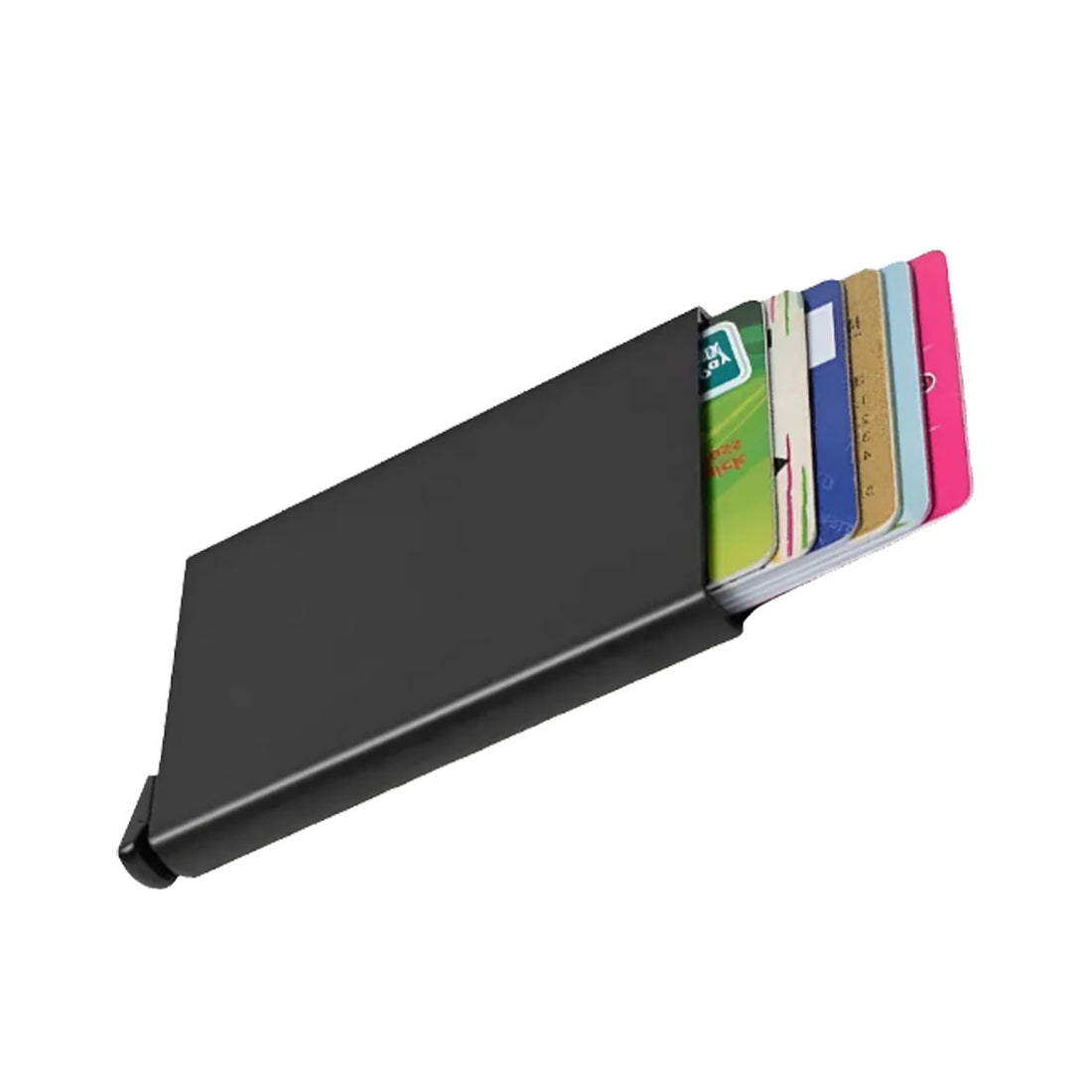 Tarjetero Anticlonación RDIF Metálico  Negro + Grabado Personalizado