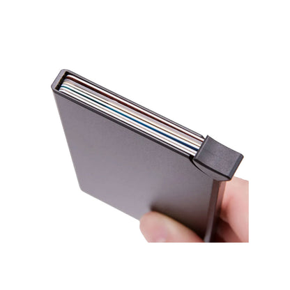 Tarjetero Anticlonacón RDIF  Gris + Grabado Personalizado