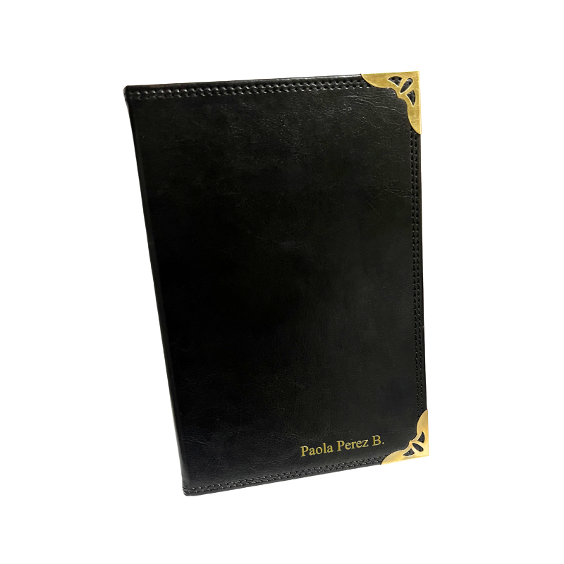 Agenda Eco Cuero Puntas Metalicas + Impresion UV