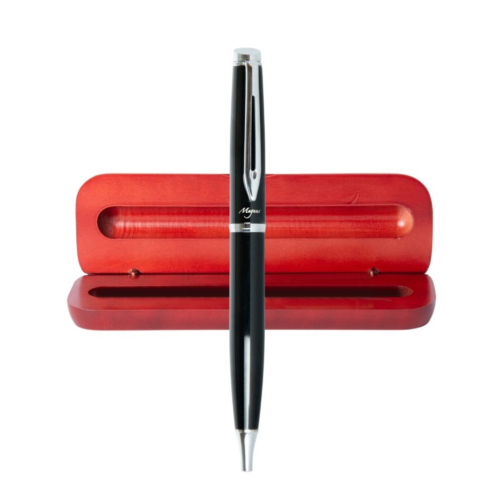 Boligrafo Magnus Modelo Luminous Black + Caja Madera + Grabado Personalizado | CYBER DAY