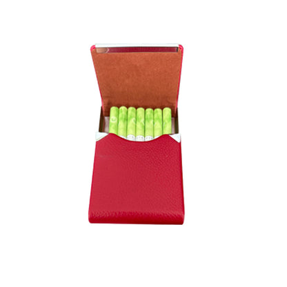 Cigarrera Eco Cuero Rojo + Grabado Personalizado