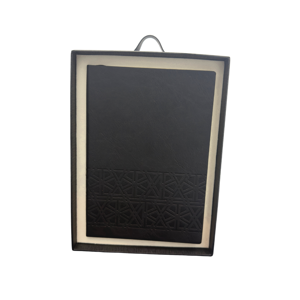 Set Caja Regalo Agenda + Boligrafo Personalizado + Porta Documentos Black Edition