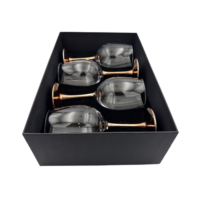 Set 4 Copas de Vino Cobre 450 ml + Grabado Personalizado