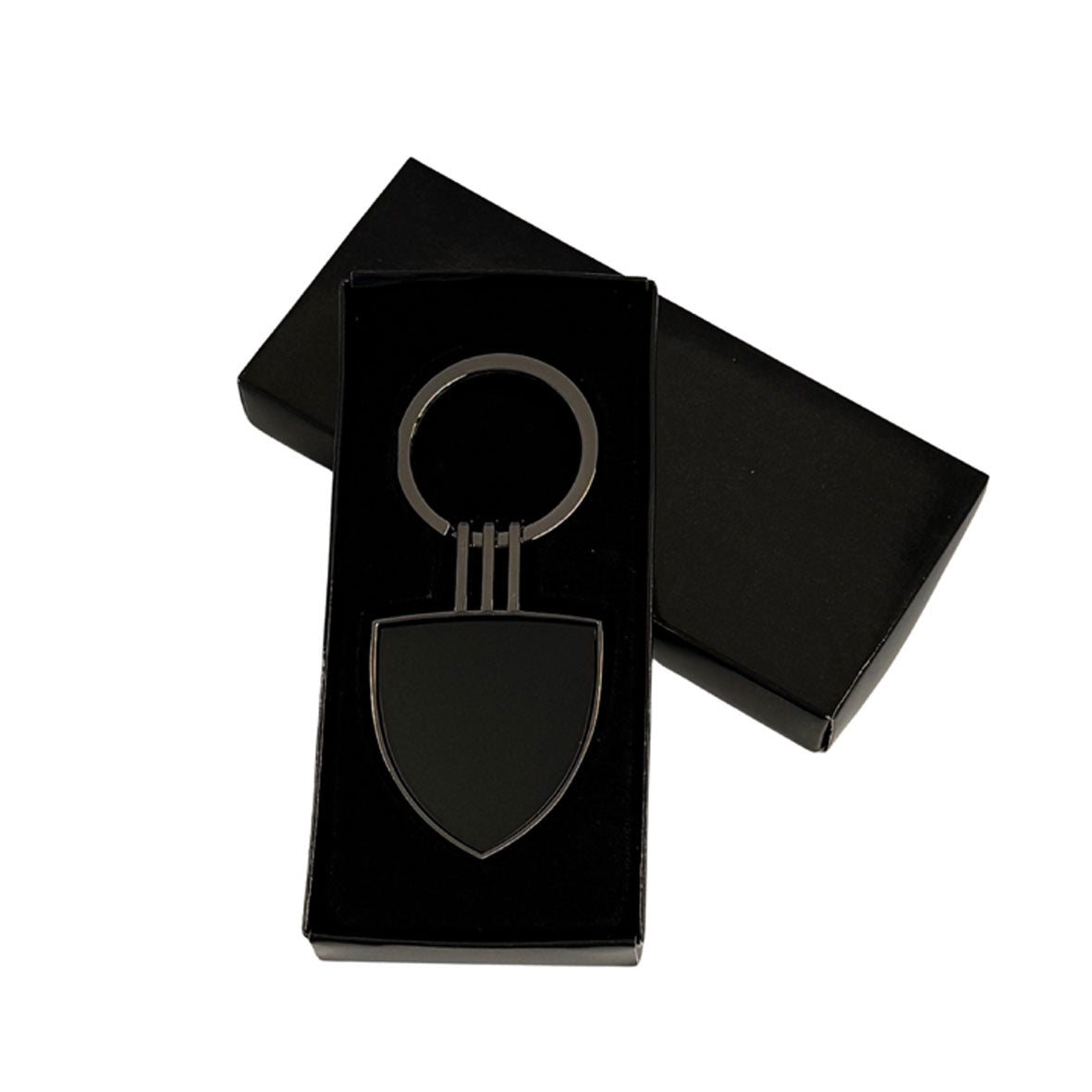 Llavero Metalico Negro + Grabado Personalizado