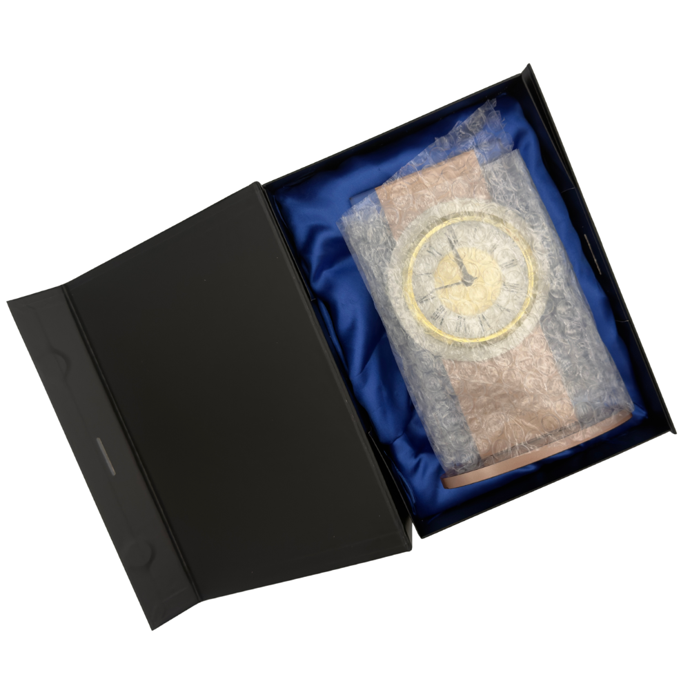 Reloj Escritorio Modelo Axis Cobre + Grabado Personalizado